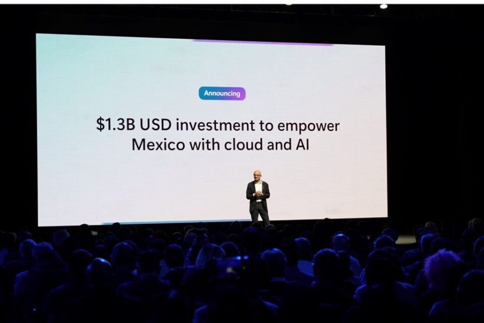 Microsoft anuncia inversión de 1,300 mdd para infraestructura IA en México